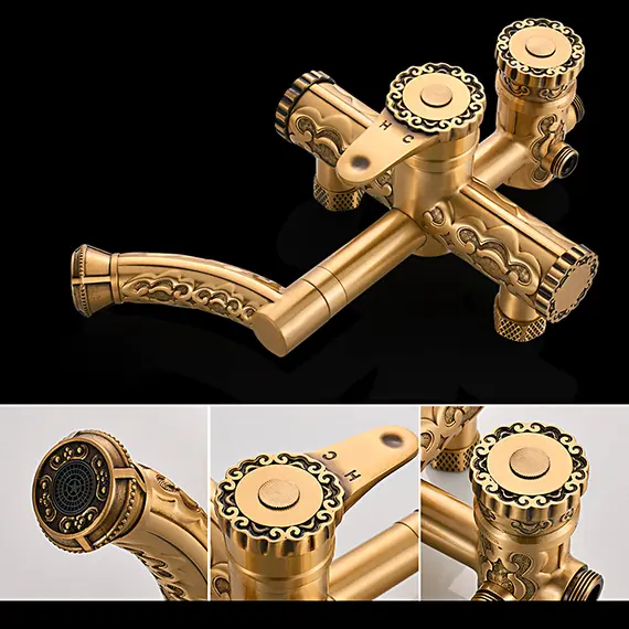 Душевая стойка со смесителем Gerhans K19 K19018 бронза, изображение 4