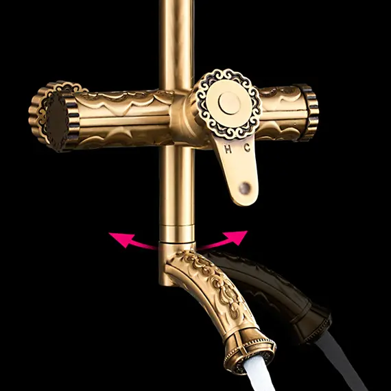 Душевая стойка со смесителем Gerhans K19 K19018 бронза, изображение 5