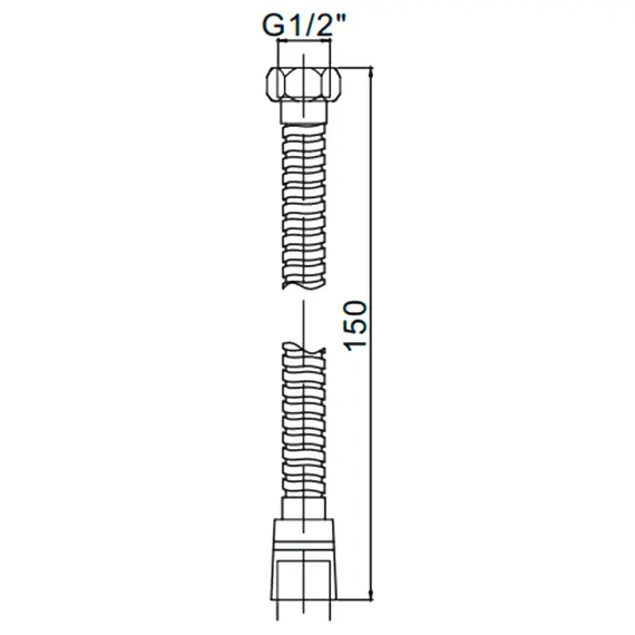Душевой шланг Gerhans K40 K40204 150 см хром, изображение 2