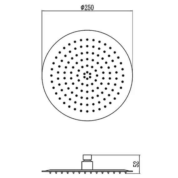 Верхний душ Ledeme L013-25 25x25x5.2 см зеркальная сталь, изображение 2