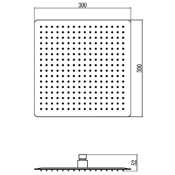 Верхний душ Ledeme L014-30 30x30x5.2 см зеркальная сталь, изображение 2