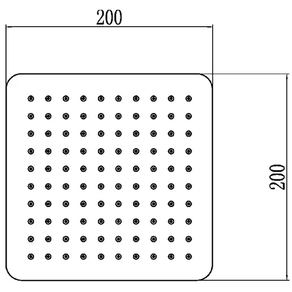 Верхний душ Ledeme L15-1 20 х 20 см зеркальная сталь, изображение 2