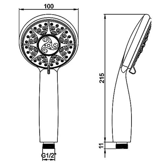Лейка для душа Ledeme L16 хром, изображение 2