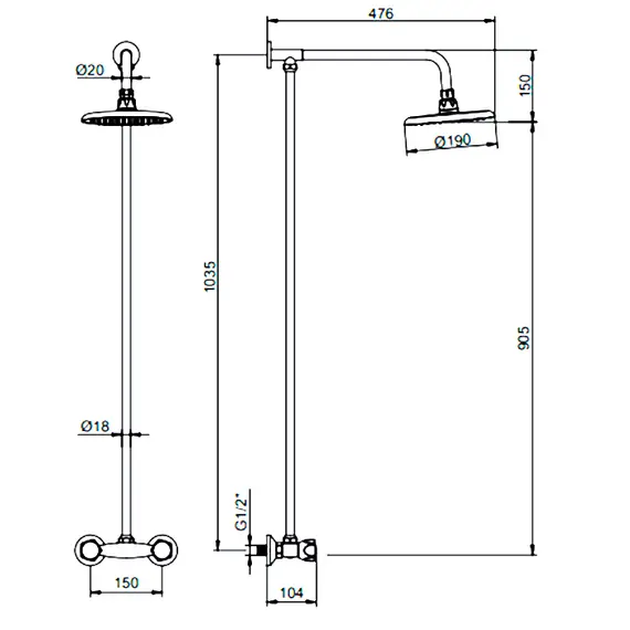 Душевая стойка Ledeme L2394 хром, изображение 2