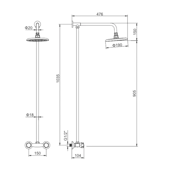 Душевая стойка Ledeme L2394 хром, изображение 3