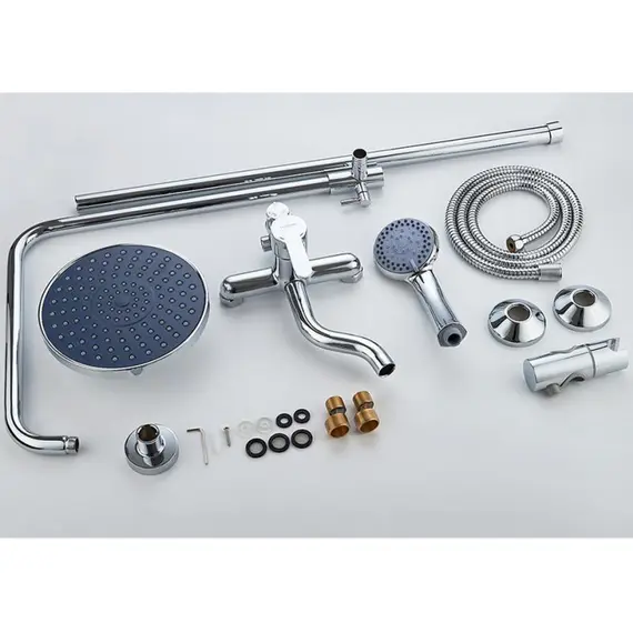 Душевая стойка со смесителем Ledeme L2403-1 хром, изображение 12