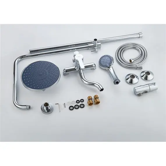 Душевая стойка со смесителем Ledeme L2403-1 хром, изображение 28