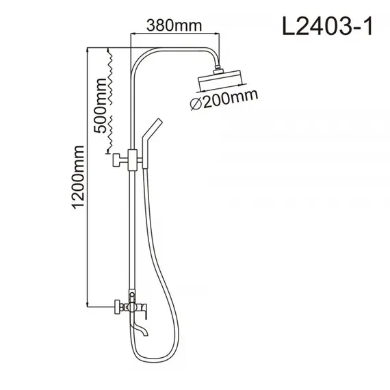 Душевая стойка со смесителем Ledeme L2403-1 хром, изображение 29