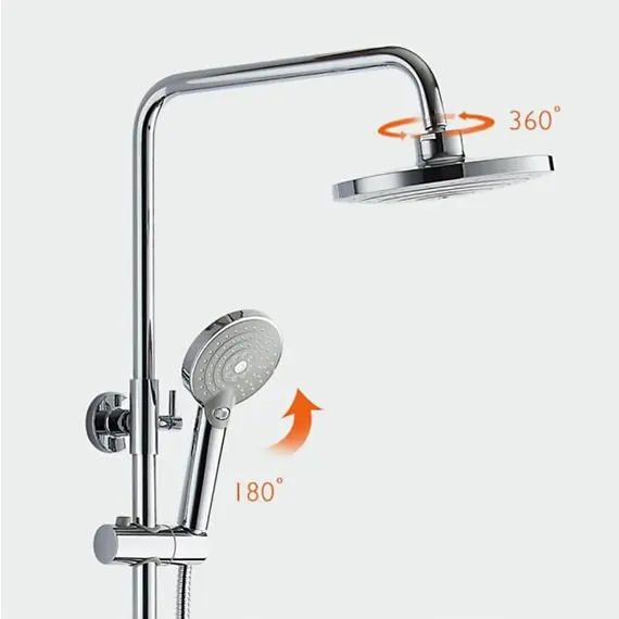 Душевая стойка с термостатом Ledeme L2410 хром, изображение 10