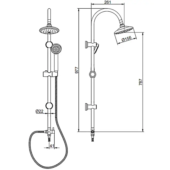 Душевая стойка Ledeme L2412 хром, изображение 2