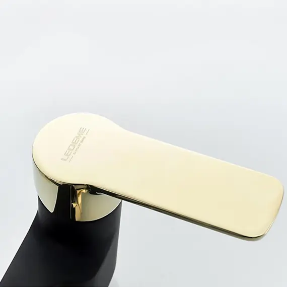 Душевая стойка со смесителем Ledeme L2414B черный/золото, изображение 4