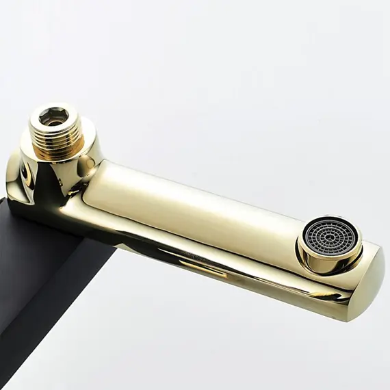 Душевая стойка со смесителем Ledeme L2414B черный/золото, изображение 5