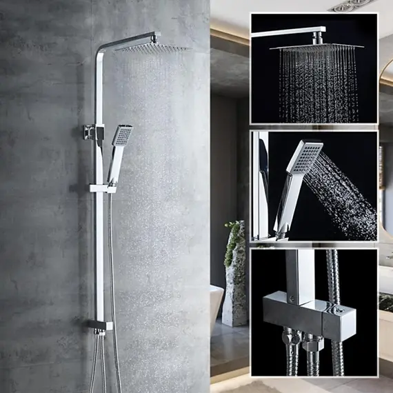 Душевая стойка без смесителя Ledeme L2416 хром, изображение 12