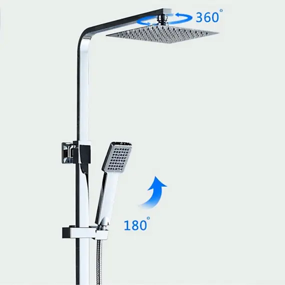 Душевая стойка без смесителя Ledeme L2416 хром, изображение 8