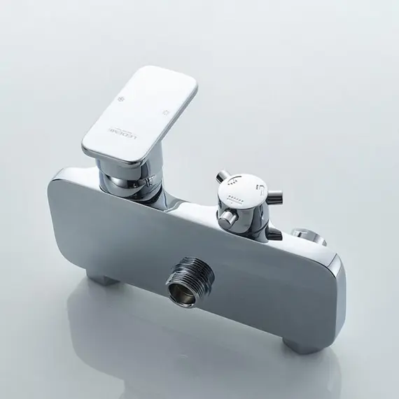 Душевая стойка со смесителем и тропическим душем Ledeme R L2421 хром, изображение 3