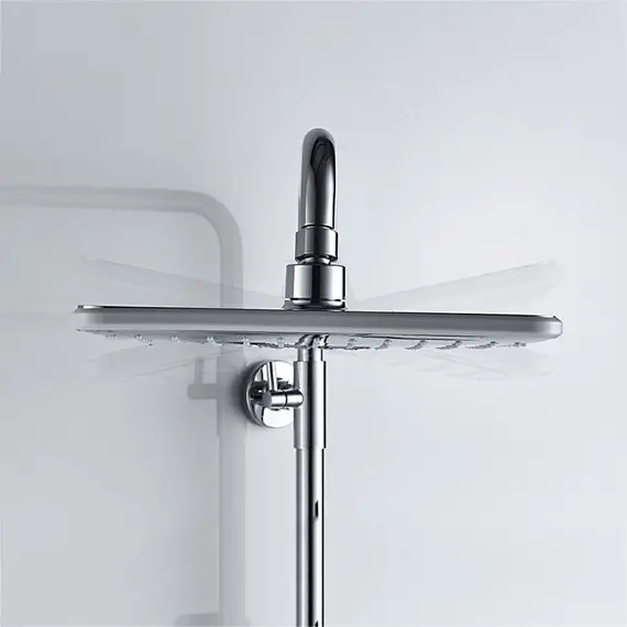 Душевая стойка со смесителем и тропическим душем Ledeme R L2421 хром, изображение 7