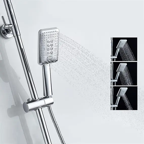 Душевая стойка со смесителем и тропическим душем Ledeme R L2421 хром, изображение 8
