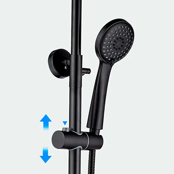 Душевая стойка с термостатом Ledeme L2422B матовый черный, изображение 11