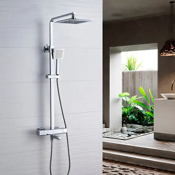 Душевая стойка с термостатом Ledeme L2424 хром, изображение 12