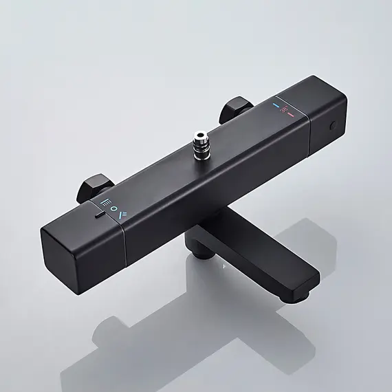 Душевая стойка с термостатом Ledeme L2424B матовый черный, изображение 3