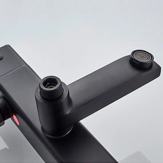 Душевая стойка с термостатом Ledeme L2424B матовый черный, изображение 5