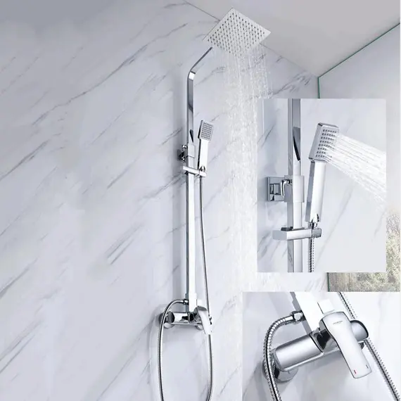 Душевая стойка со смесителем Ledeme H58 L2458 хром, изображение 3