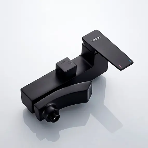 Душевая стойка со смесителем и тропическим душем Ledeme R L2478B матовый черный, изображение 3