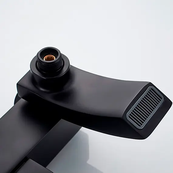 Душевая стойка со смесителем и тропическим душем Ledeme R L2478B матовый черный, изображение 5