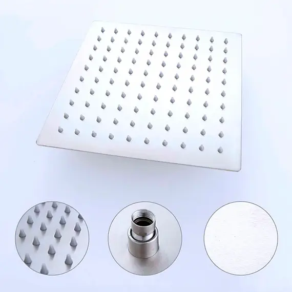 Верхний душ Ledeme L70014-25 25х25 см нержавеющая сталь, изображение 3