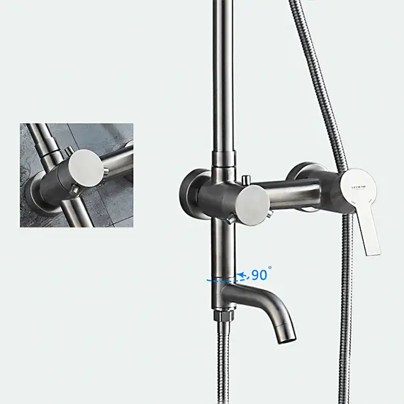 Душевая стойка Ledeme L72401 нержавеющая сталь, изображение 11