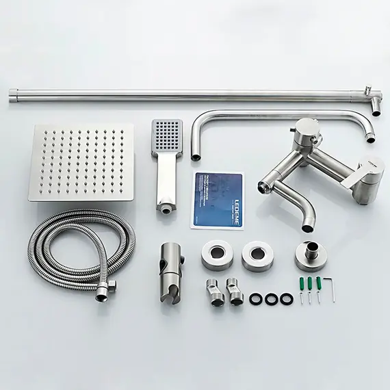 Душевая стойка Ledeme L72401 нержавеющая сталь, изображение 12