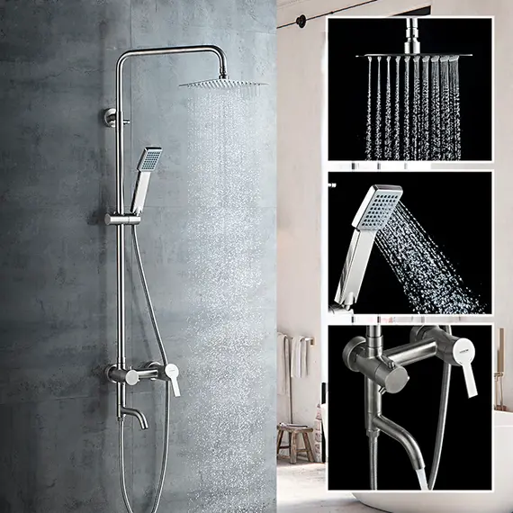 Душевая стойка Ledeme L72401 нержавеющая сталь, изображение 13