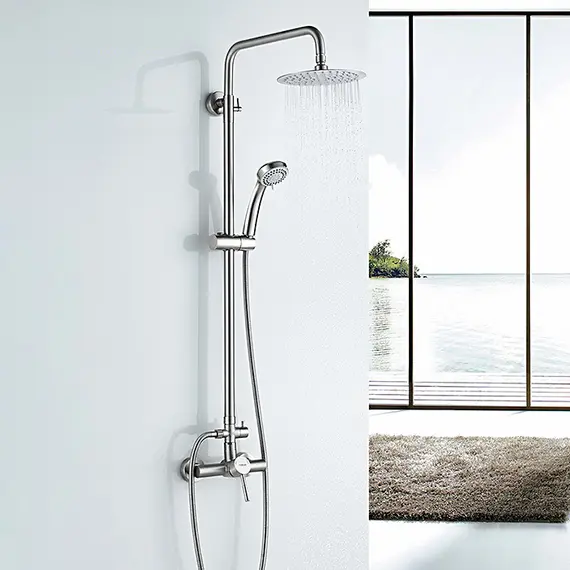 Душевая стойка со смесителем Ledeme L72405 нержавеющая сталь, изображение 13