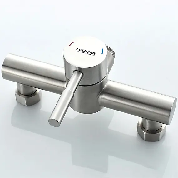 Душевая стойка со смесителем Ledeme L72405 нержавеющая сталь, изображение 4