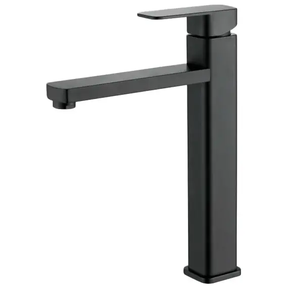 Смеситель для раковины высокий Ledeme R L1133B черный матовый