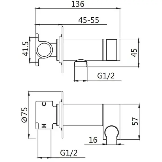 Смеситель с гигиеническим душем Shevanik S147H, изображение 3