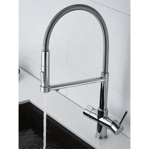 Смеситель для кухни с гибким изливом и фильтром Rose R758