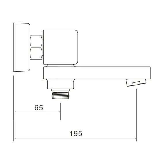 Смеситель для ванны Rose R1002H, изображение 2