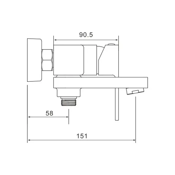 Смеситель для ванны Rose R2802H, изображение 2