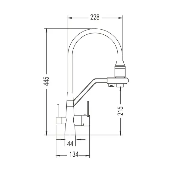 Смеситель для кухни с гибким изливом Rose R558C белый, изображение 6