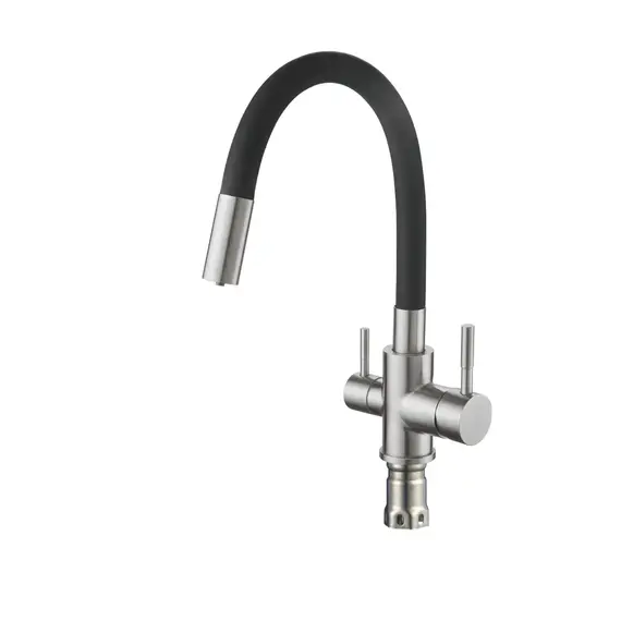 Смеситель для кухни с гибким изливом и фильтром Shevanik S568B