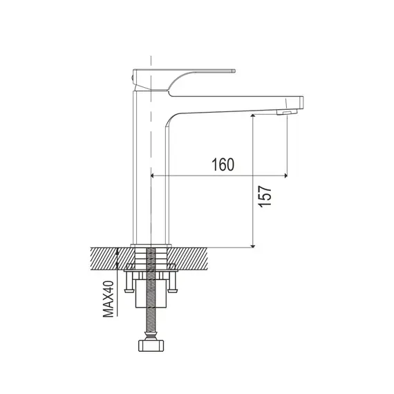 Смеситель для раковины Rose R1001H, изображение 2