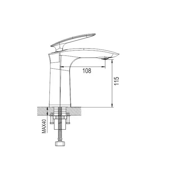 Смеситель для раковины Rose R1101, изображение 2