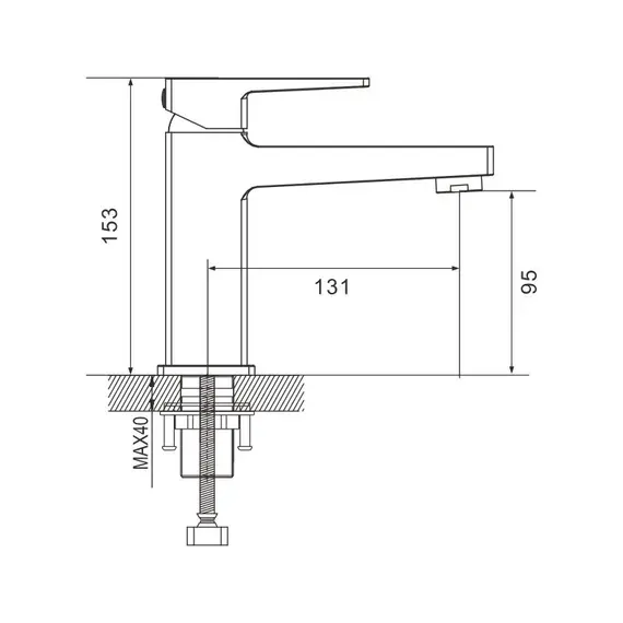 Смеситель для раковины Rose R2801H, изображение 2
