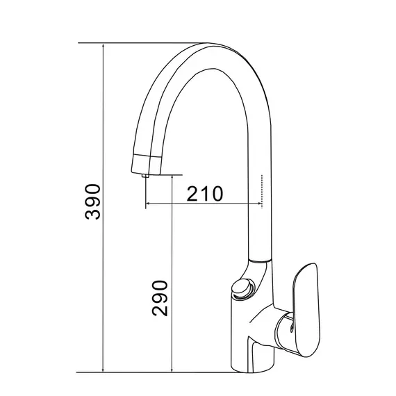 Смеситель для кухни со встроенным фильтром (краном) под питьевую воду Shevanik S368, изображение 2
