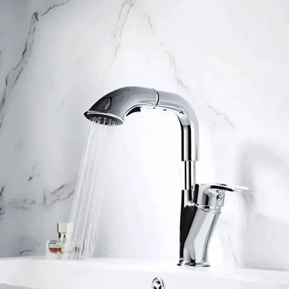 Смеситель для кухни с выдвижной лейкой Shevanik S5121, изображение 2