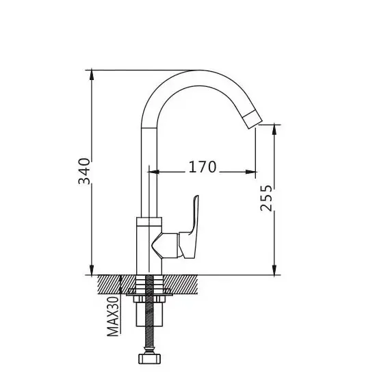 Смеситель для кухни Shevanik S5153, изображение 2