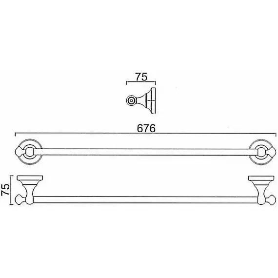 Полотенцедержатель Gerhans K21001 хром, изображение 2