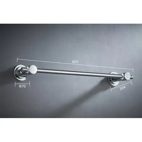 Полотенцедержатель Gerhans K24001 на присосках хром, изображение 4