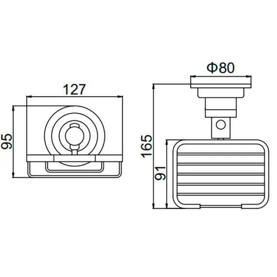 Мыльница Gerhans K24202 на присосках, хром, изображение 2